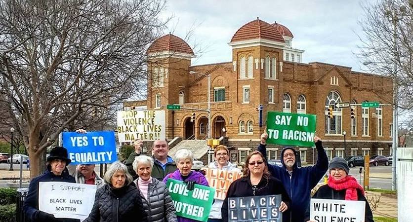 witness in front of 16th Street Baptist Church